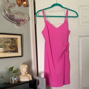 glam Pink Spaghetti Strap Mini Dress